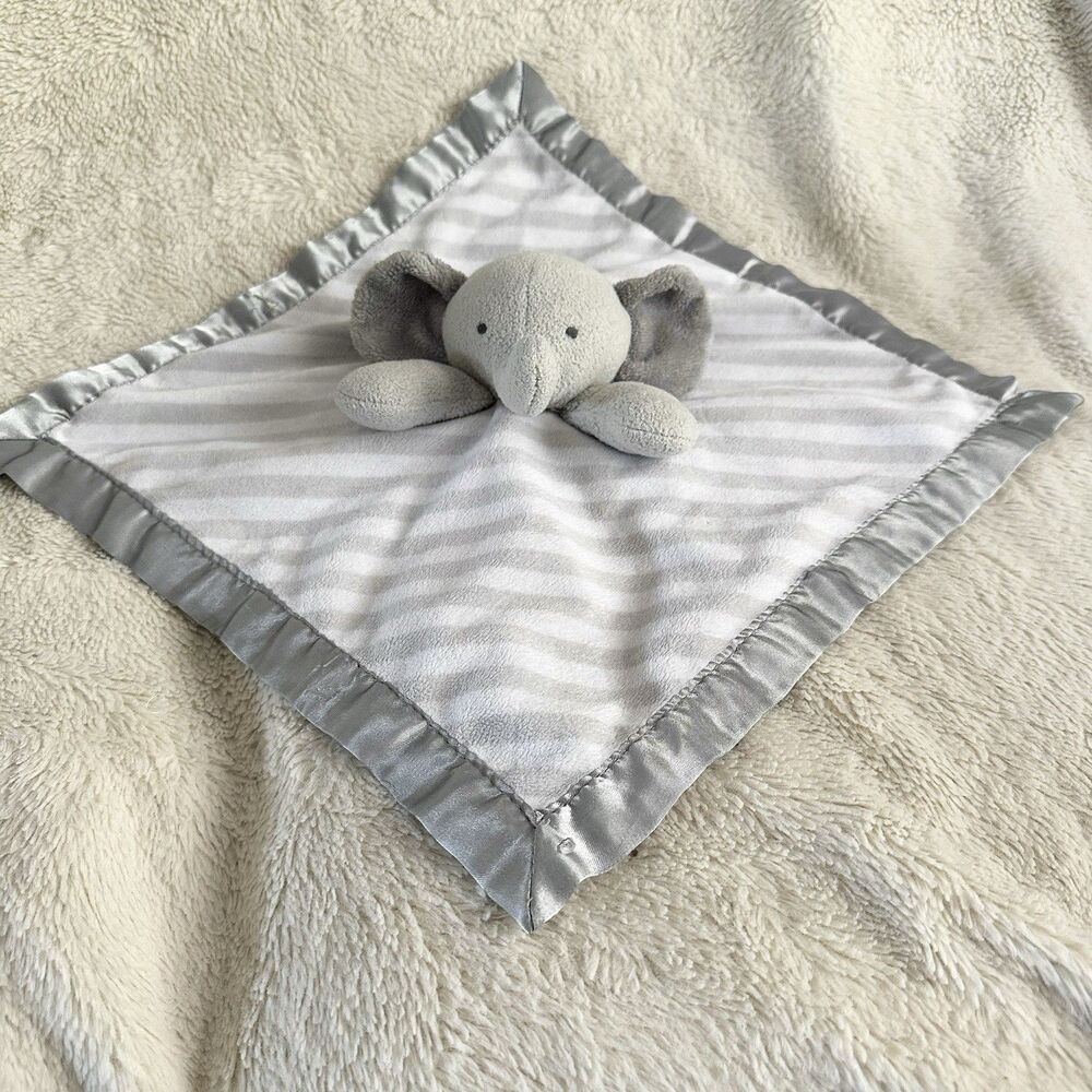Cloud Island Elephant Lovey Grey Striped Baby Soother Toy Target